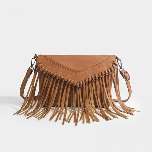 PU Leather Easy Matching & Tassels Crossbody Bag PC