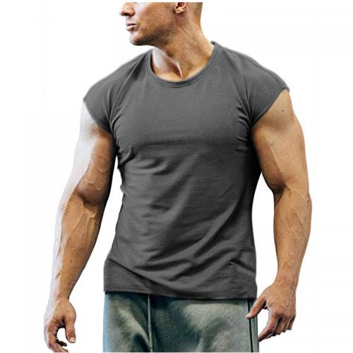 Polyester T-shirt homme à manches courtes Solide plus de couleurs pour le choix pièce