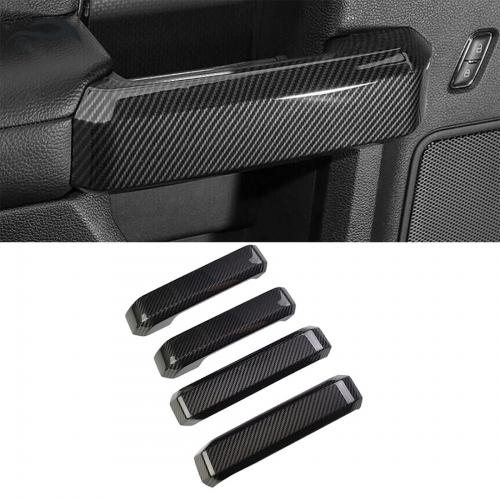 For Ford Raptor f150 Seat Handle Cover Trim, durable & hardwearing & four piece, , Carbon Fibre texture, black, Sold By Set