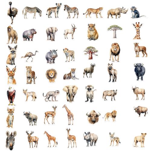 Pressure-Sensitive Adhesive & PVC DIY Decorative Sticker for home decoration & durable & waterproof animal prints mixed colors Bag