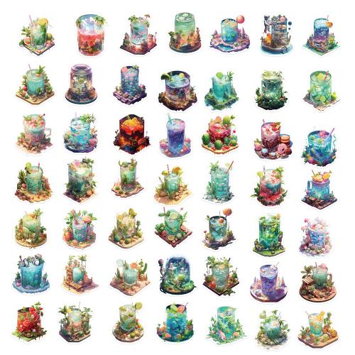 Pressure-Sensitive Adhesive & PVC DIY Decorative Sticker for home decoration & durable & waterproof mixed pattern mixed colors Bag