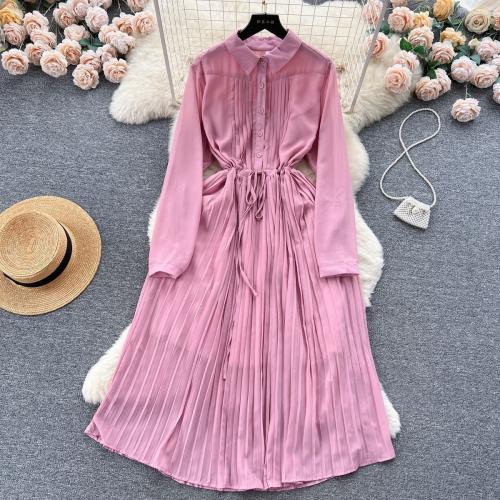 Polyester Waist-controlled One-piece Dress breathable Solid : PC