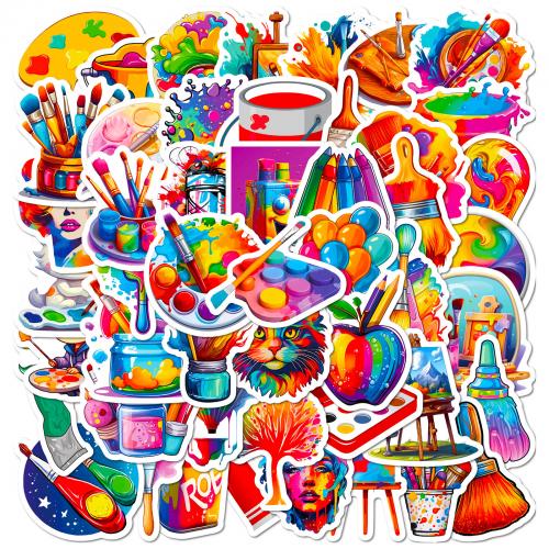 PVC Rubber & Pressure-Sensitive Adhesive easy cleaning Decorative Sticker for home decoration & Cute Bag