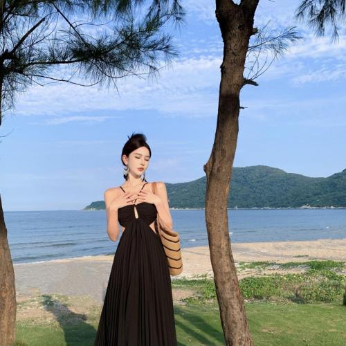 Polyester Slim Slip Dress black PC