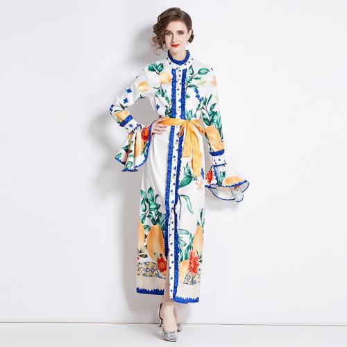 Polyester Robe d’une seule pièce Imprimé Floral pièce