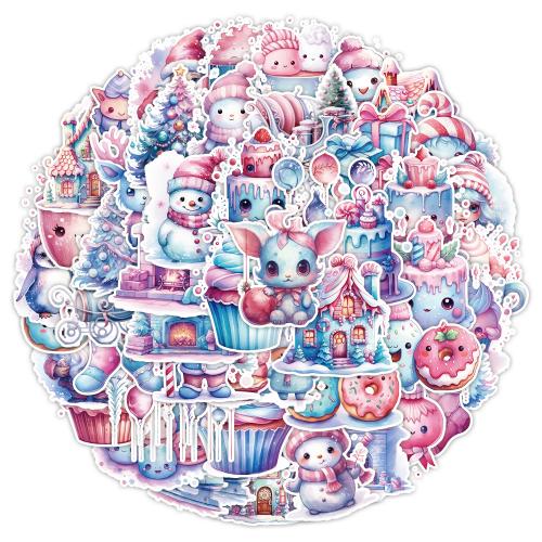 PVC DIY Decorative Sticker Cute & christmas design & waterproof mixed pattern Bag