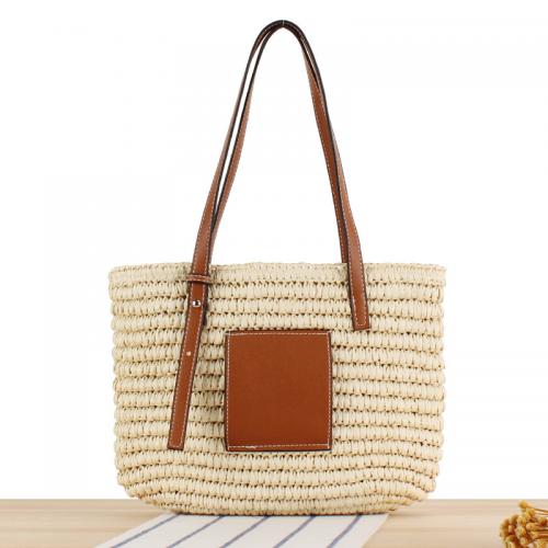 Paper Rope Easy Matching Woven Shoulder Bag large capacity PC