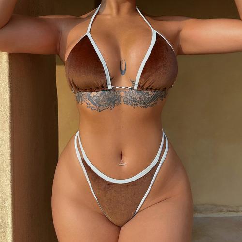 Polyester Bikini Brown Instellen