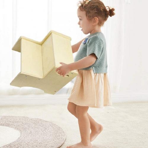 Pine Kids Footstool durable Solid beige PC