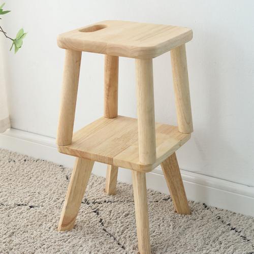 Wood Stool durable Solid beige PC