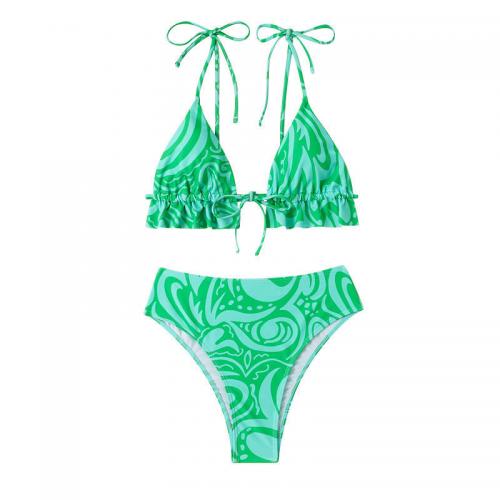 Polyester Bikini deep V & two piece Set