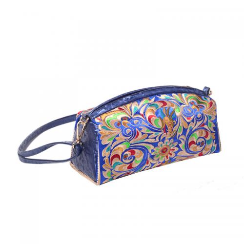 PU-leer & Polyester Crossbody Tas Bloemen gemengde kleuren stuk