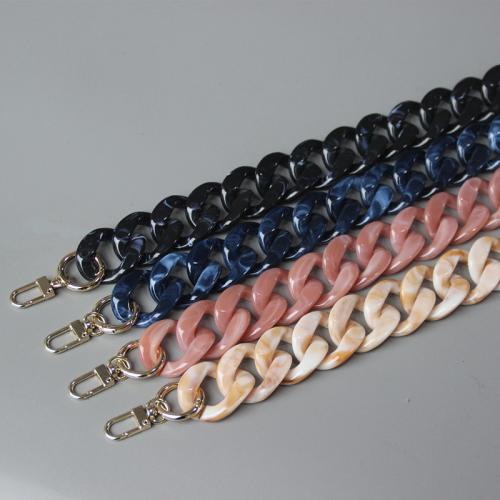 Acrylic Easy Matching Bag Straps Zinc Alloy sealing gold color plated PC