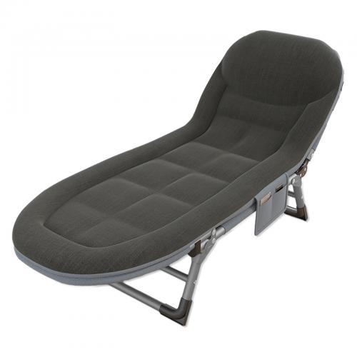 Tubo de acero & Esponja Cama plegable al aire libre, gris oscuro,  trozo