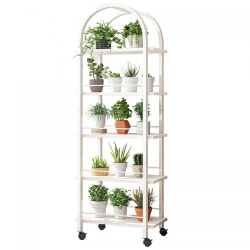 Steel & Medium Density Fiberboard Flower Rack with pulley PC