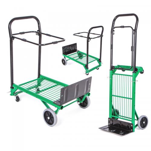 Stalen buis & Thermo Plastic Rubber & Polypropyleen-PP Draagbare winkelwagen Solide Groene stuk