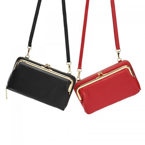 PU Cuir Crossbody Bag Lichee Grain plus de couleurs pour le choix pièce