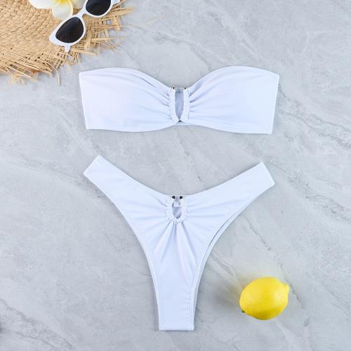 Polyamide Quick Dry & High Waist Bikini & two piece Solid Set