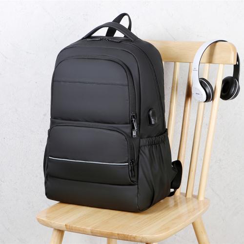 Wasserdichtes Tuch Rucksack,  Polyester, Solide, Schwarz,  Stück