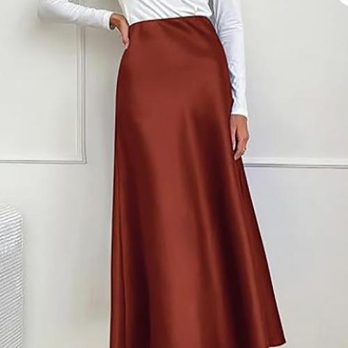 Polyester Jupe maxi Solide plus de couleurs pour le choix pièce