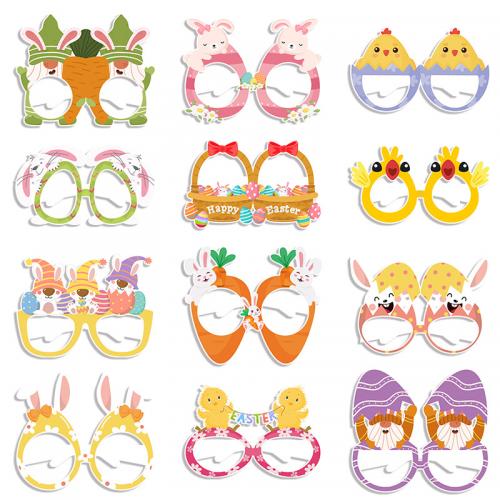 Paper Easter Design Party Glasses printed Cartoon Set