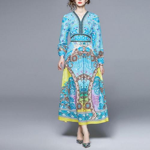 Polyester Robe d’une seule pièce bleu ciel pièce