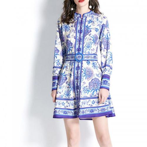 Polyester Robe d’une seule pièce Bleu pièce