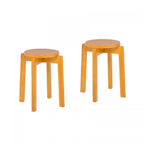 Solid Wood Stool durable & hardwearing & thickening & anti-skidding wood pattern PC