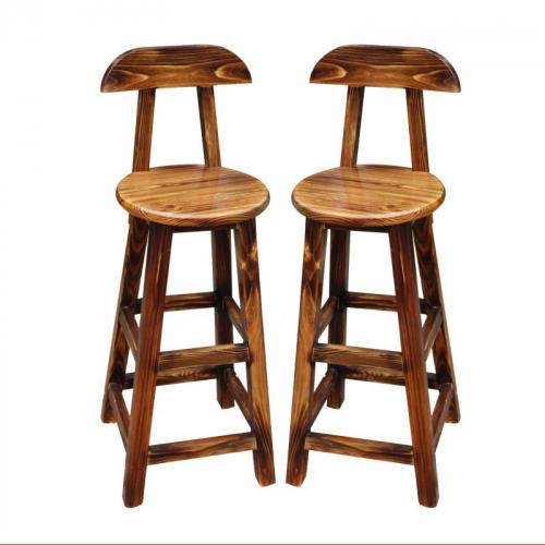 Solid Wood & PU Leather Stool durable Solid PC