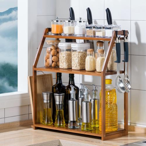 Moso Bamboo Kitchen Shelf for storage PC