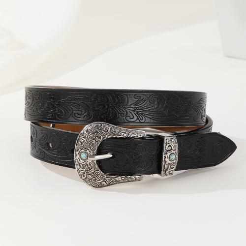 PU Leather Easy Matching Fashion Belt flexible length black PC