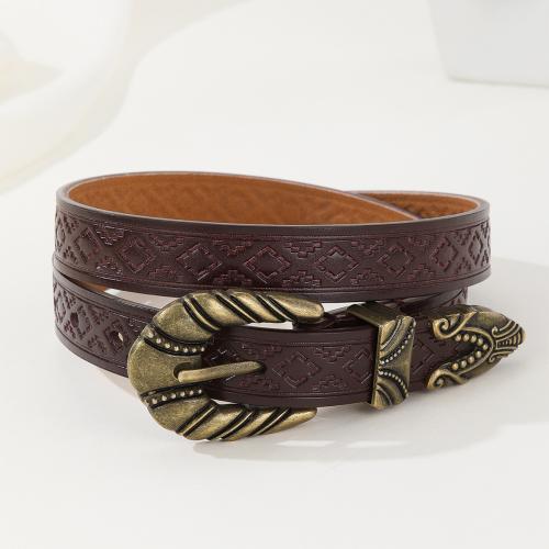 PU Leather Easy Matching Fashion Belt flexible length coffee PC