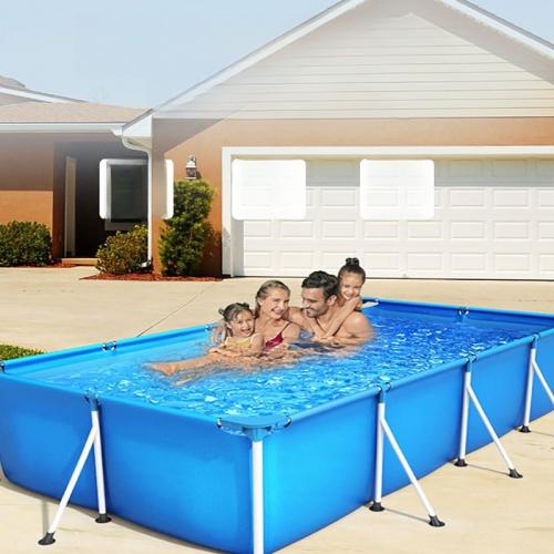 PVC Swimming Pool Frame Set Solid blue PC