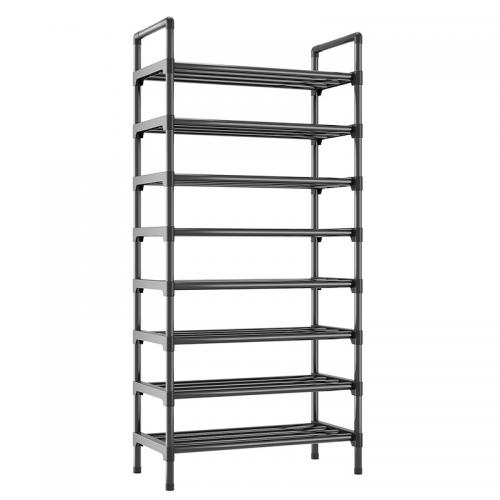 Steel Tube & Engineering Plastics Multilayer Shoes Rack Organizer black PC