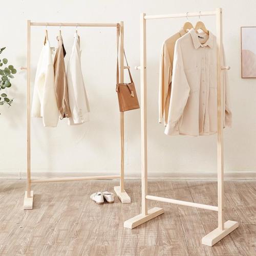 Bois massif Porte-vêtements suspendus Solide Beige pièce