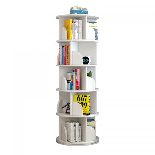 Medium Density Fiberboard Bookshelf for storage & rotatable PC