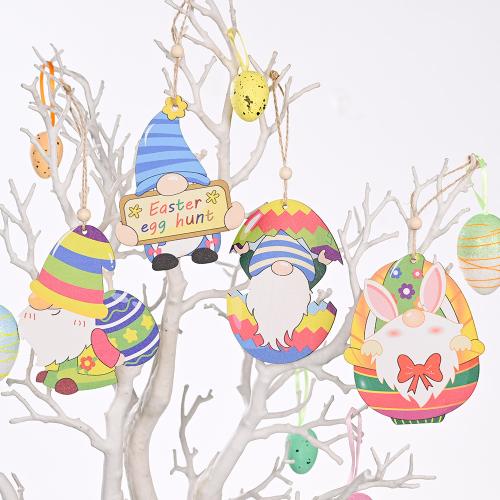 Wooden Easter Design Hanging Decoration for home decoration PC