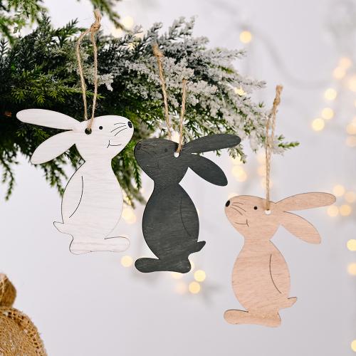 Wooden Easter Design Hanging Ornament for home decoration PC