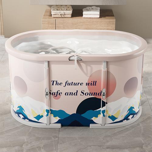 PVC & Canvas heat preservation Foldable Bathtub Pearl Cotton printed letter multi-colored PC