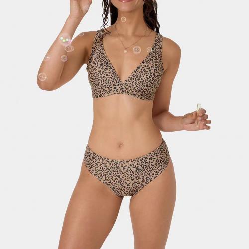 Poliestere Bikiny Stampato Leopard Brown Nastavit