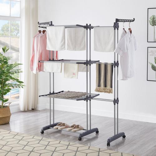 Acier Clotheshorse Gris pièce