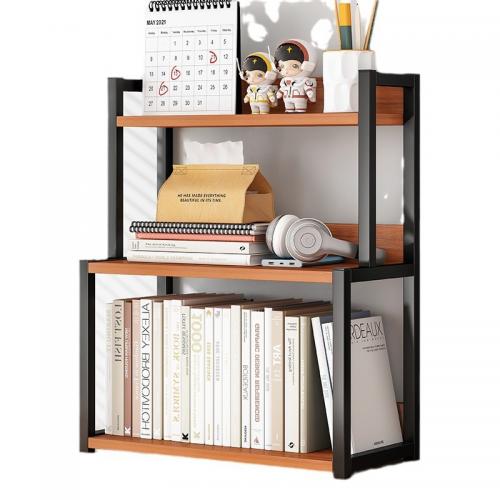 Medium Density Fiberboard & Iron Bookshelf for storage PC