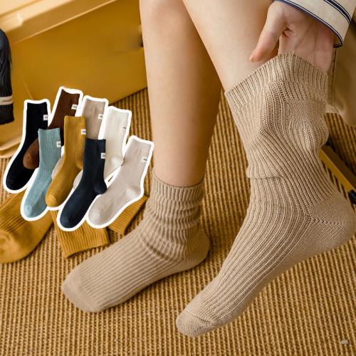 Algodón Calcetines para mujeres, impreso, Sólido, más colores para elegir, 6Pares/Mucho,  Mucho