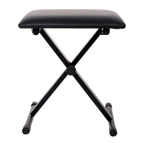 Metal & Sponge Foldable Stool Three-speed adjustment black PC