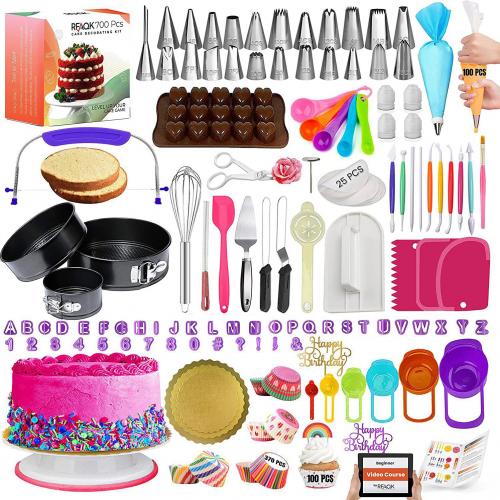 Polypropylene-PP & Stainless Steel & Silicone Cake Decorating Nozzle Set durable & multiple pieces Set