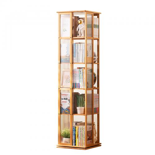 Moso Bamboo Bookshelf for storage & rotatable PC