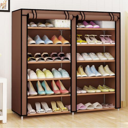 Stahlrohr & Kleber gebunden Stoff Schuhe Rack Organizer, mehr Farben zur Auswahl,  Stück