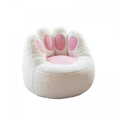 Rabbit Fur Soft Beanbag Sofa white PC