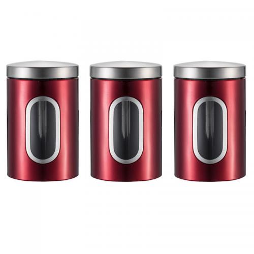 Stainless Steel dampproof Storage Jar three piece Set