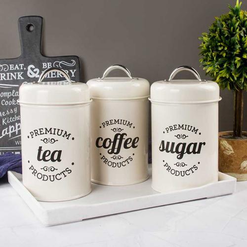 Iron dampproof Storage Jar tight seal & three piece letter Set